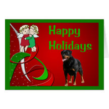 Rottweiler Christmas Card Little Angels