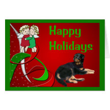 Rottweiler Christmas Card Little Angels