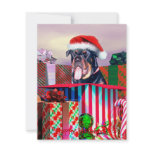 Rottweiler Christmas Surprise invitations