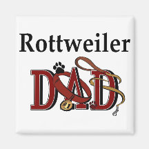 Rottweiler Dad Gifts Refrigerator Magnets
