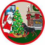 rottweiler deck the halls photo sculptures