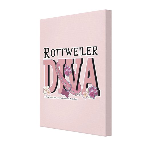 Rottweiler DIVA Stretched Canvas Prints