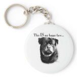 Rottweiler Happy Face keychains