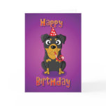 rottweiler - hat&whistle - happy birthday cards