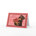 Rottweiler Heart Candy Valentine's Day Blank Card