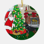 Rottweiler Merry Christmas Ornaments