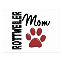 Rottweiler Mum 2 Postcard