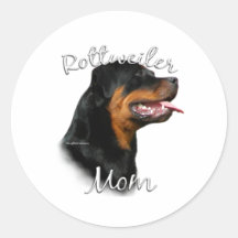 Rottweiler Mum 2 Round Stickers