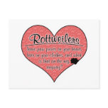 Rottweiler Paw Prints Dog Humour postcards