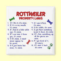 ROTTWEILER Property Laws 2 magnets