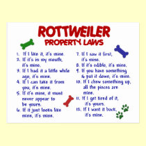 ROTTWEILER Property Laws 2 postcards