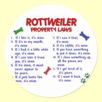 ROTTWEILER Property Laws 2 stickers