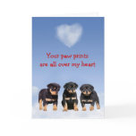 Rottweiler Puppy Love Card