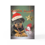 Rottweiler Puppy Santa Paws cards