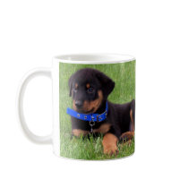 rottweiler pups. coffee mug