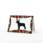 Rottweiler Reindeer Christmas Card