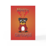 rottweiler - reindeer costume - merry christmas cards