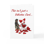 Rottweiler Rose and Hearts Valentine cards