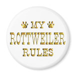 Rottweiler Rules Gold magnets
