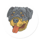 Rottweiler Round Sticker