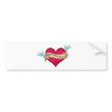 Rottweiler Tattoo Heart bumper stickers