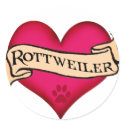 Rottweiler Tattoo Heart stickers