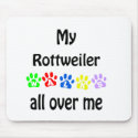 Rottweiler Walks Design mousepads