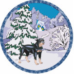 rottweiler winter photo sculptures