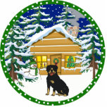 rottweiler winter photo sculptures