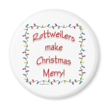 Rottweilers Make Christmas Merry - Magnet
