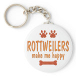 Rottweilers Make Me Happy keychains