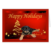 Rotweiler Christmas Card Stars