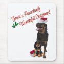 Rotweiller Christmas Wishes Mousepad