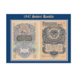 Rouble, 1947 Soviet Rouble postcards