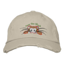 Roudoudou, le chat curieux. embroidered baseball cap