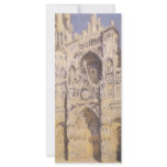 Rouen Cathedral, Full Sunlight by Claude Monet Customized Rack Card