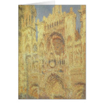 Rouen Cathedral, Sunset by Claude Monet Card