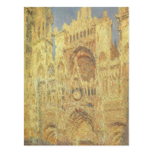 Rouen Cathedral, Sunset by Claude Monet Postcard