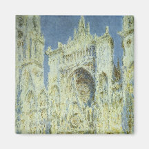 Rouen Cathedral, West Facade Sunlight Claude Monet Fridge Magnet