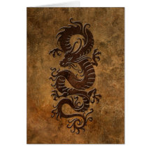 Rough Chinese Dragon Card