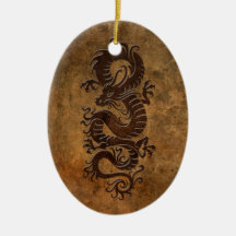 Rough Chinese Dragon Christmas Ornament