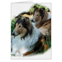 Rough Collie Art Gifts Card