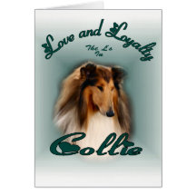 Rough Collie Art Gifts Card