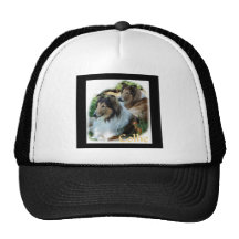 Rough Collie Art Gifts Hat
