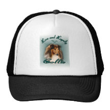 Rough Collie Art Gifts Mesh Hats