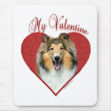 Rough Collie My Valentine mousepads