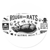 Rough On Rats Round Stickers