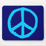 Rough Peace Symbol - Shades of Blue II mousepads