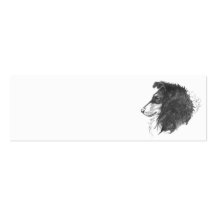 Rough Tricolor Collie Business Card Template