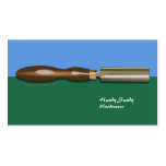 Roughing Gouge Woodturning BlueGreen Business Card